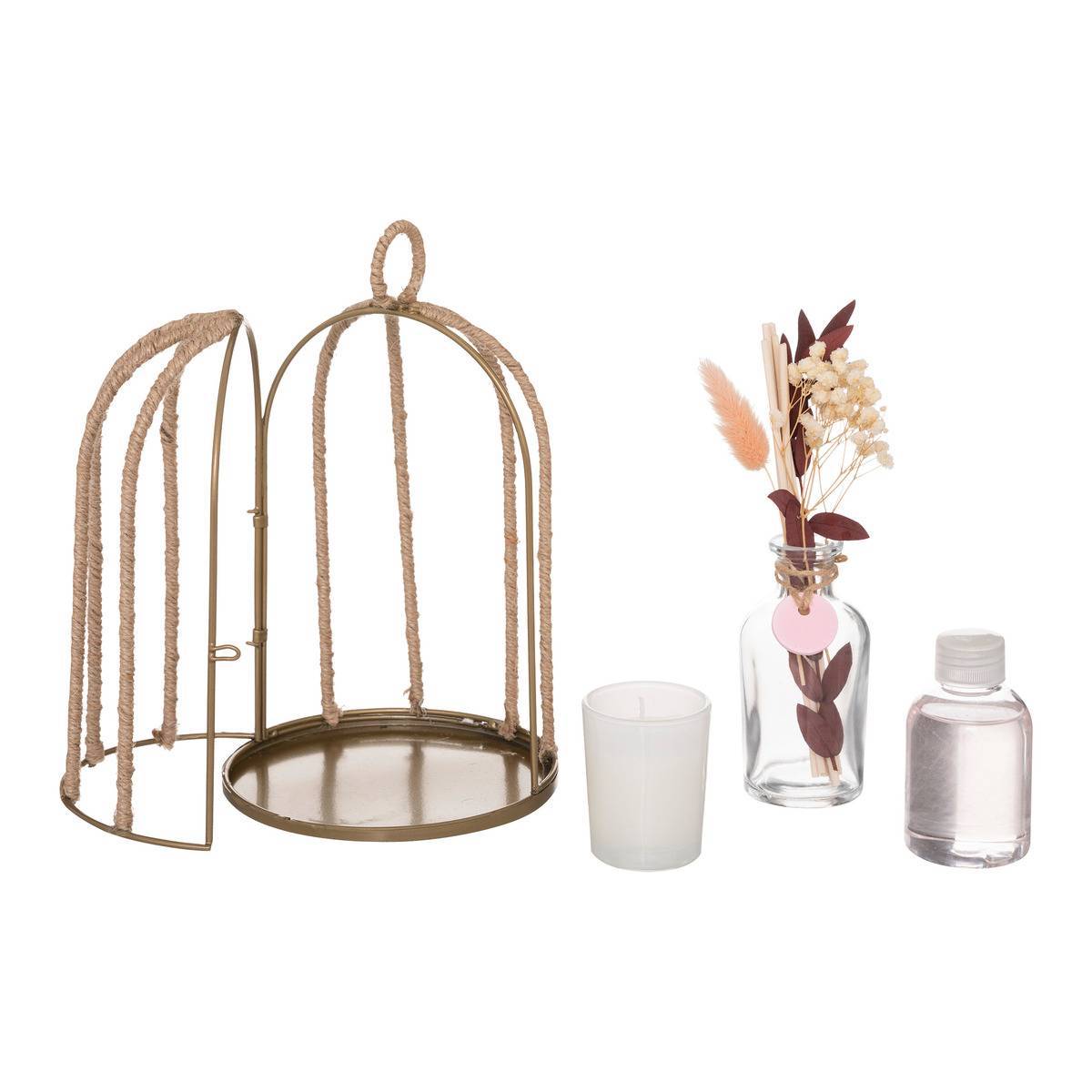 Atmosphera - Coffret senteur cage Paola avec corde lin - Atmosphera Créateur d'intérieur - Image 3