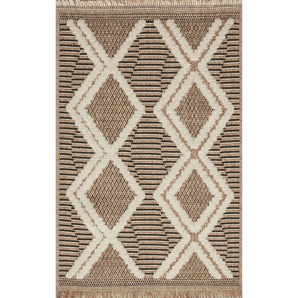 Jardindeco - Tapis intérieur extérieur aspect jute noire Tijuana 9048 180 x 67 cm - Imagen 3