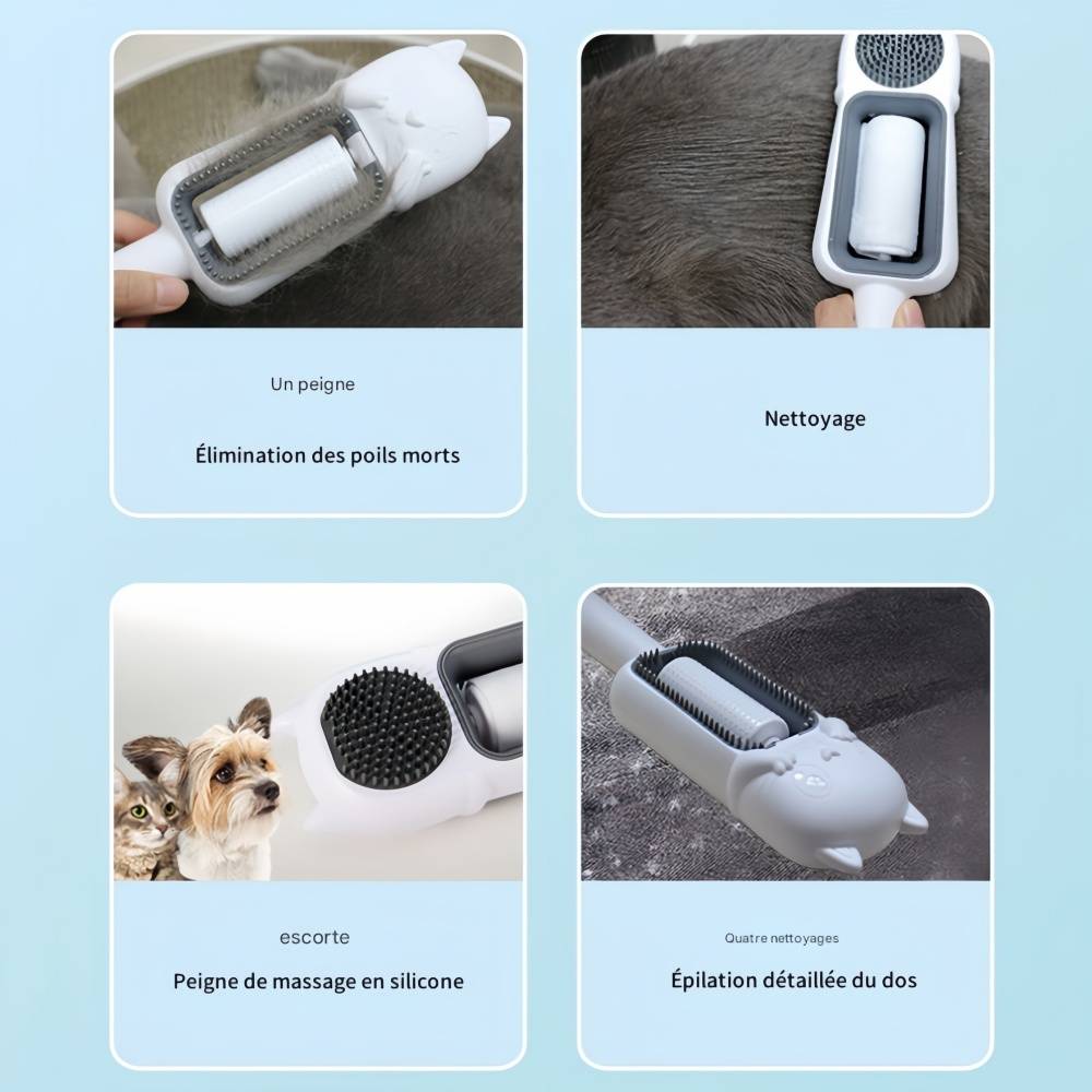 Peigne de nettoyage et de massage pour chat et chien IntiMeg - Image 7