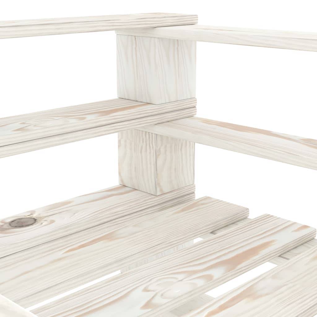 Helloshop26 - Fauteuil palette de jardin bois 80 x 67,5 x 60,8 cm blanc - Imagen 4