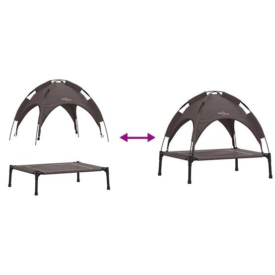 Lit surélevé pour chien en Acier Intérieur & Extérieur Marron Taille S – ComfortXL Pet Living - Image 9