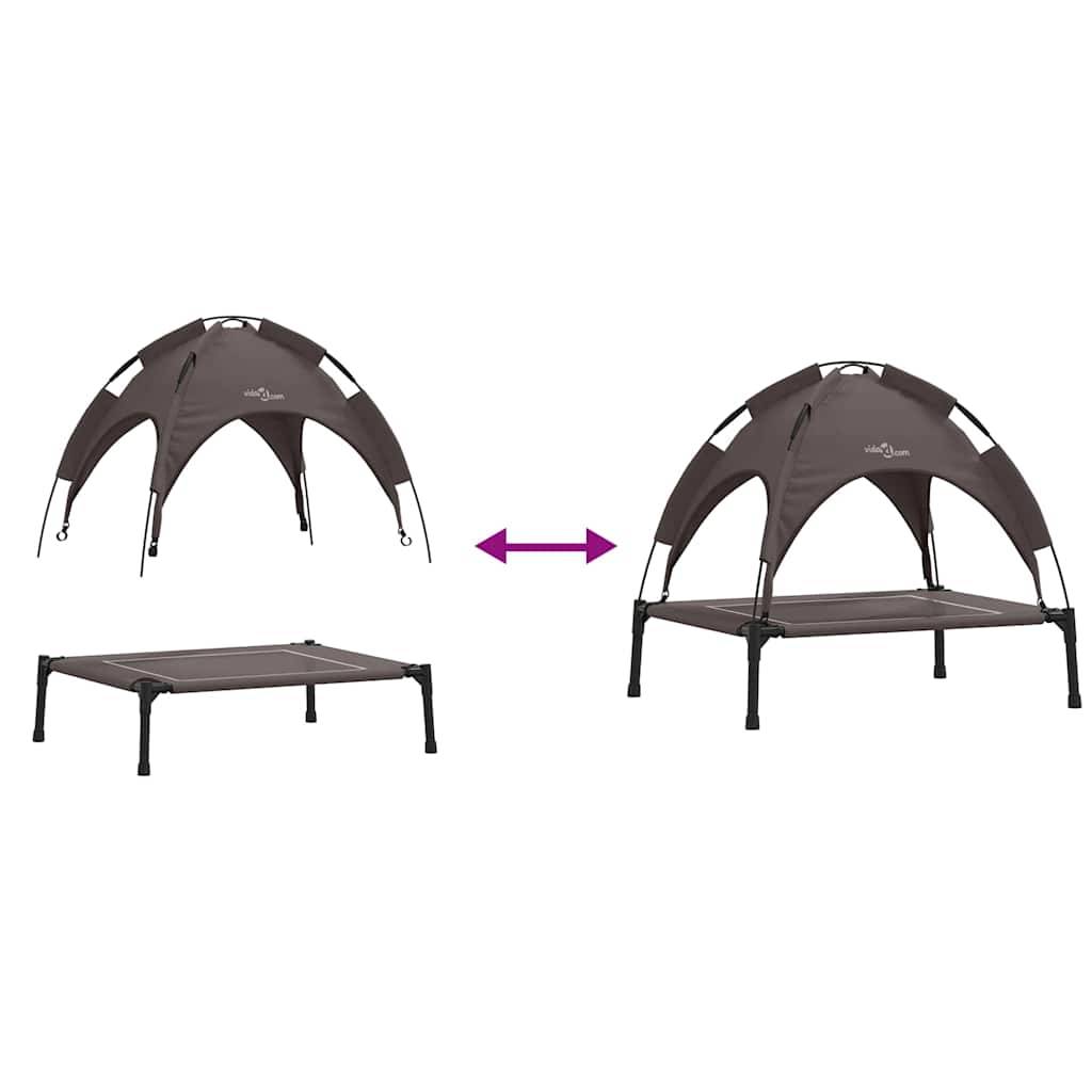 Lit surélevé pour chien en Acier Intérieur & Extérieur Marron Taille S – ComfortXL Pet Living - Image 9