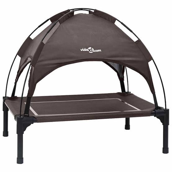 Lit surélevé pour chien en Acier Intérieur & Extérieur Marron Taille S – ComfortXL Pet Living - Image 2