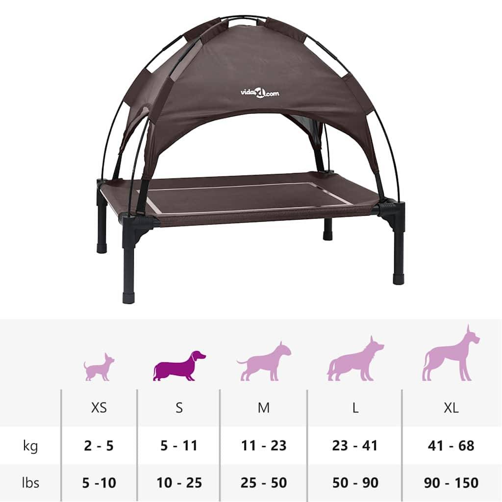 Lit surélevé pour chien en Acier Intérieur & Extérieur Marron Taille S – ComfortXL Pet Living - Image 7