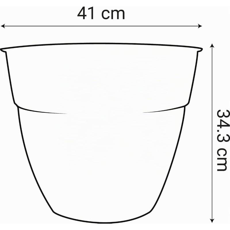 Eda - Pot De Fleur Eda Osaka - Gris Anthracite - ø 40 Cm - Volume 28,3 L - Imagen 4