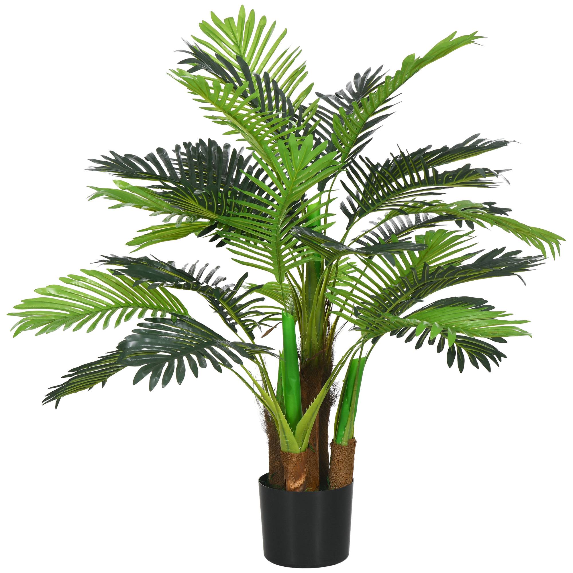 Palmier Artificiel Réaliste Plastique Intérieur Extérieur Branches Flexibles 100cm - ComfortXL Outdoor Living - Image 2