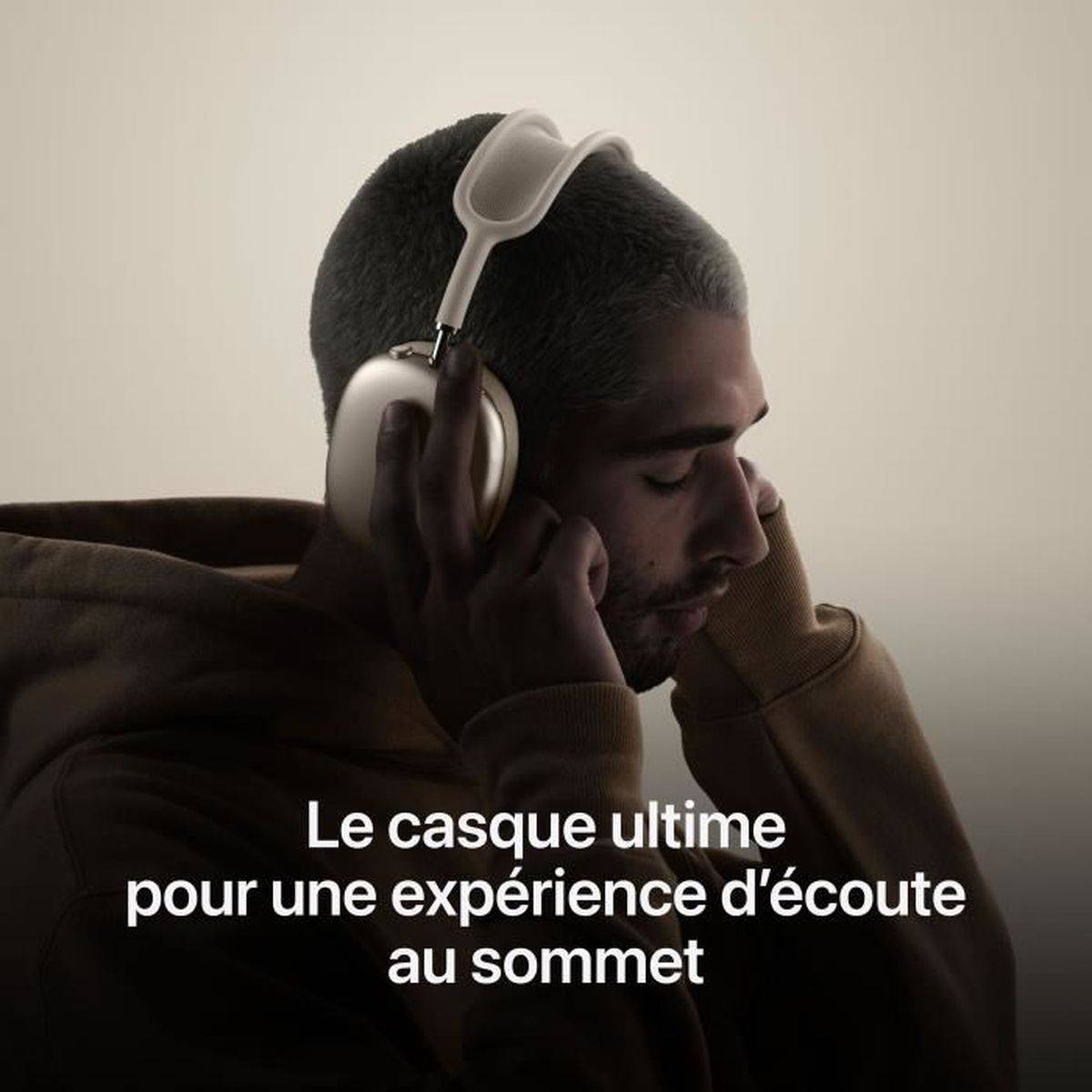 Casque audio sans fil circum-aural Beige, Bluetooth 5, réduction active du bruit - Apple - Image 5