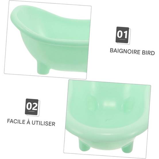 Lot de 2 bacs de bain en plastique pour oiseaux DtopbuyAge - Image 4