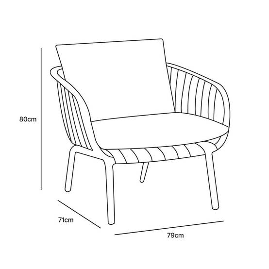 Wilsa Garden - Fauteuil de jardin en résine et acier Marron MARINA - Image 9