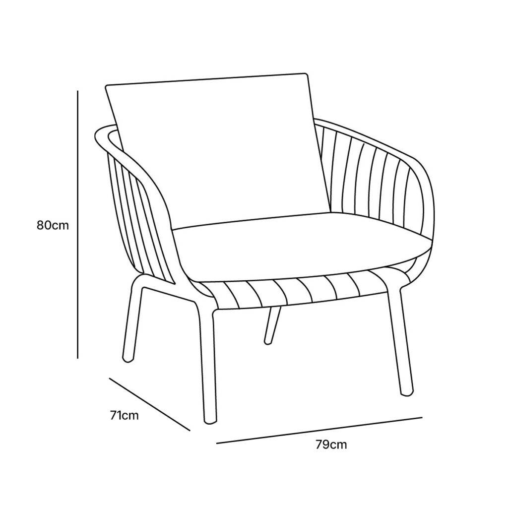 Wilsa Garden - Fauteuil de jardin en résine et acier Marron MARINA - Image 9