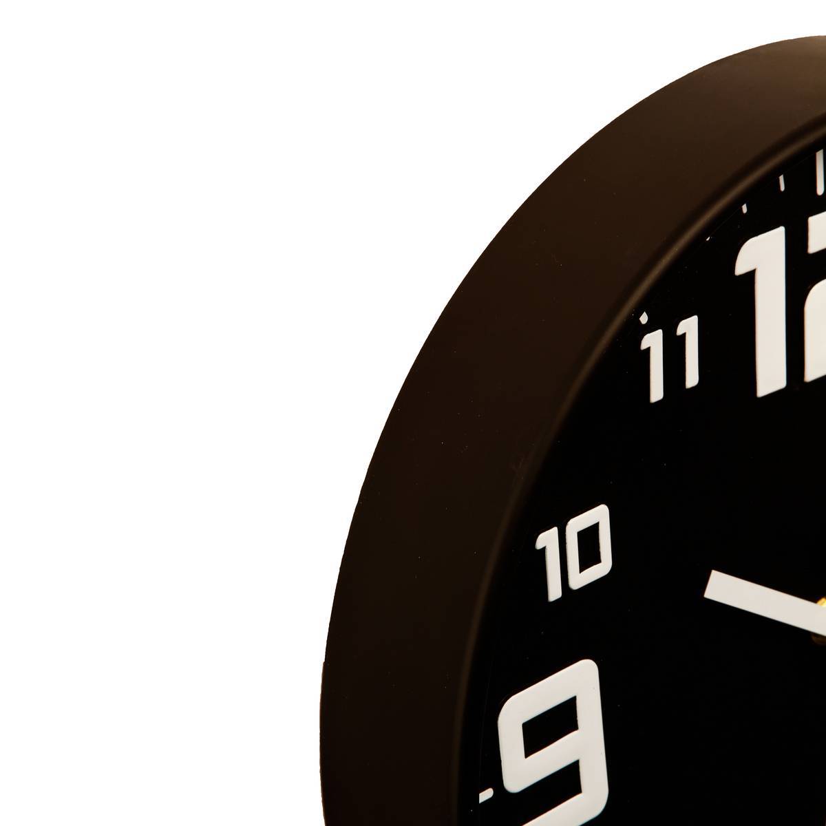 Atmosphera - Horloge argent "Silence" noir D30cm - Atmosphera Créateur d'intérieur - Image 4