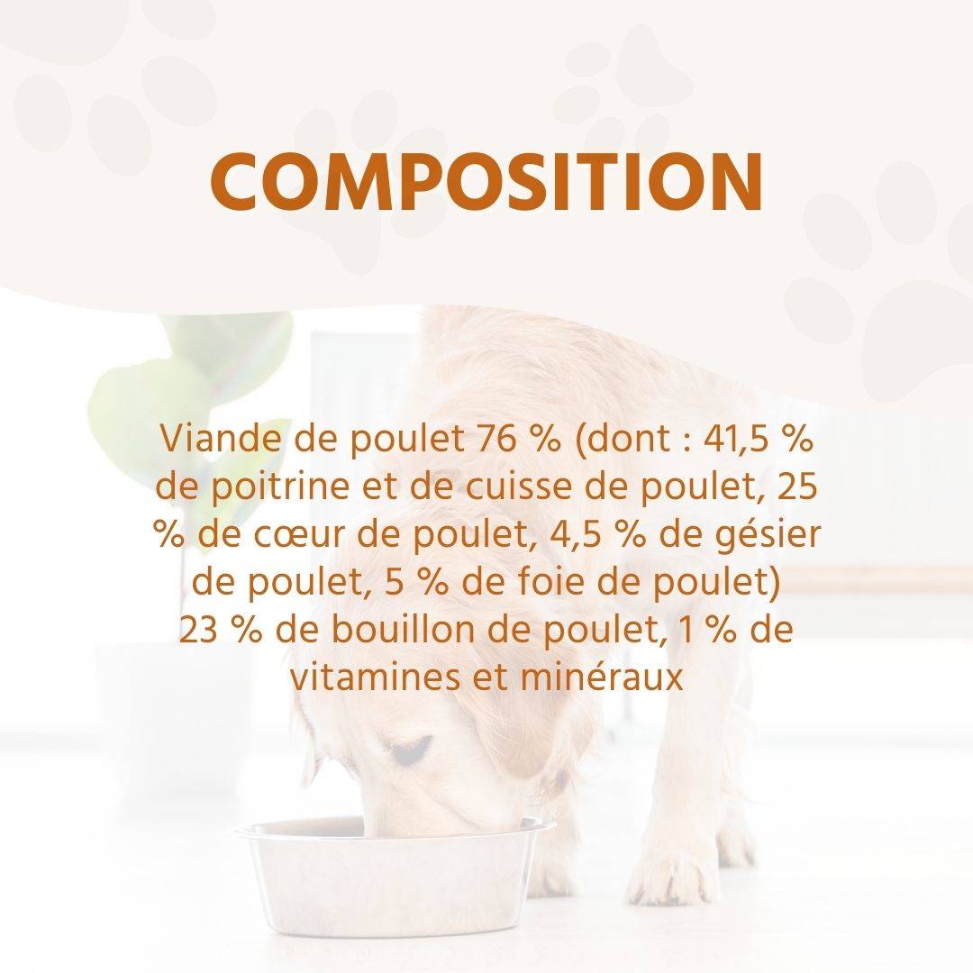 Wildfang - Wildfang - Mélange alimentaire humide 6 x 800g - Qualité du barf - Poulet et bœuf - Image 3