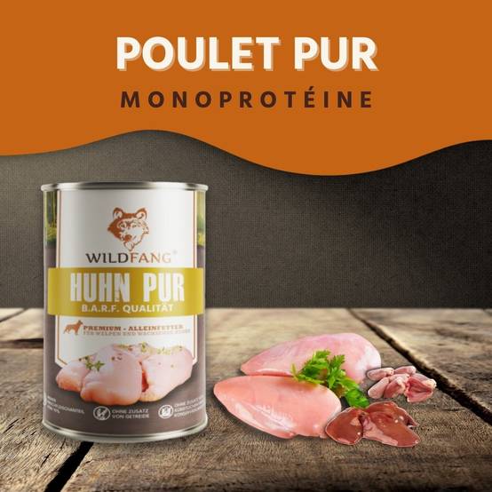 Wildfang - Wildfang - Mélange alimentaire humide 6 x 800g - Qualité du barf - Poulet et bœuf - Image 2