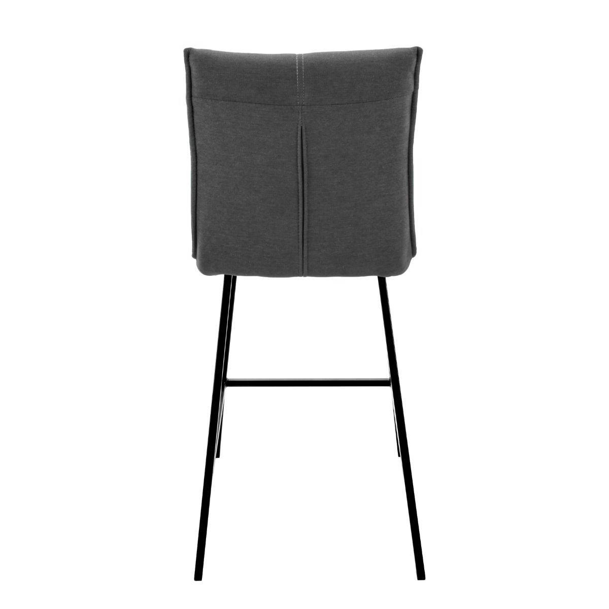 Lot de 2 Tabourets Gris Anthracite Assise H65cm - LAGOS - Image 7