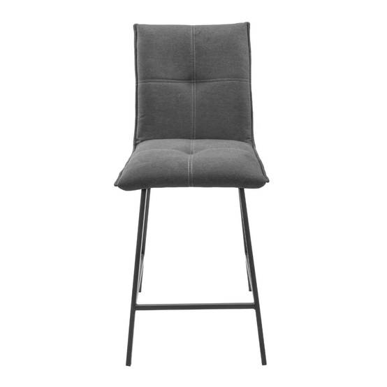 Lot de 2 Tabourets Gris Anthracite Assise H65cm - LAGOS - Image 4