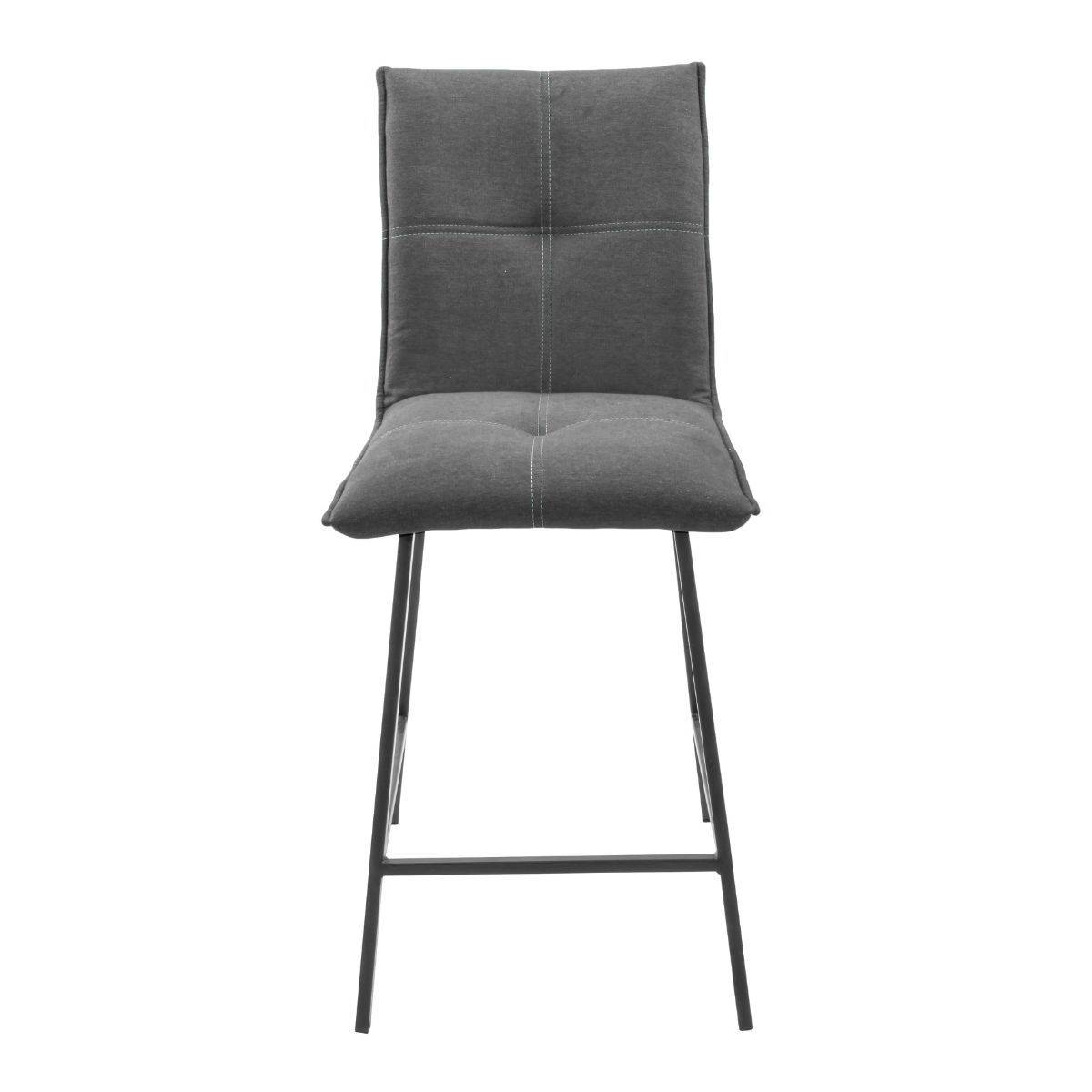 Lot de 2 Tabourets Gris Anthracite Assise H65cm - LAGOS - Image 4
