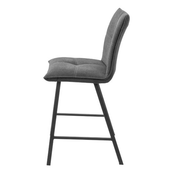 Lot de 2 Tabourets Gris Anthracite Assise H65cm - LAGOS - Image 5