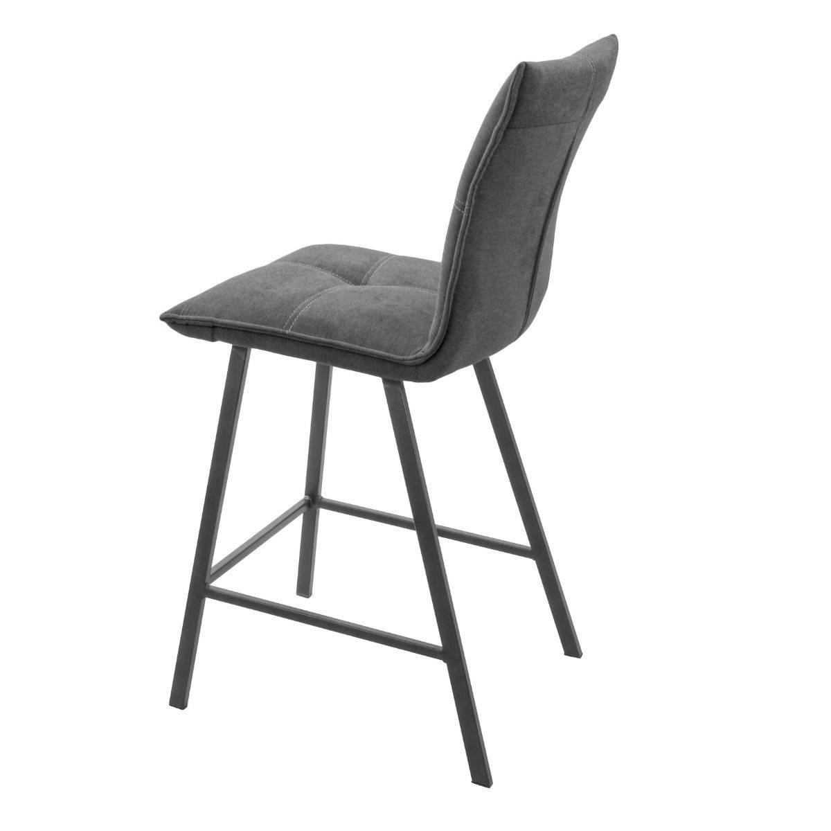 Lot de 2 Tabourets Gris Anthracite Assise H65cm - LAGOS - Image 6