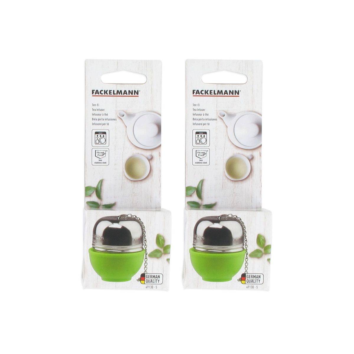 Lot de 2 boules à thé en acier inoxydable avec support Fackelmann Petit Déjeuner - Image 4