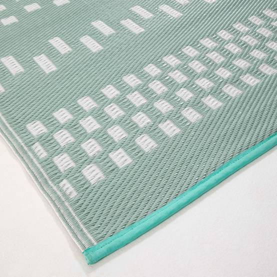 Oviala - Tapis d'extérieur en polypropylène recyclé vert 270 x 180 cm Solys - Oviala - Imagen 3