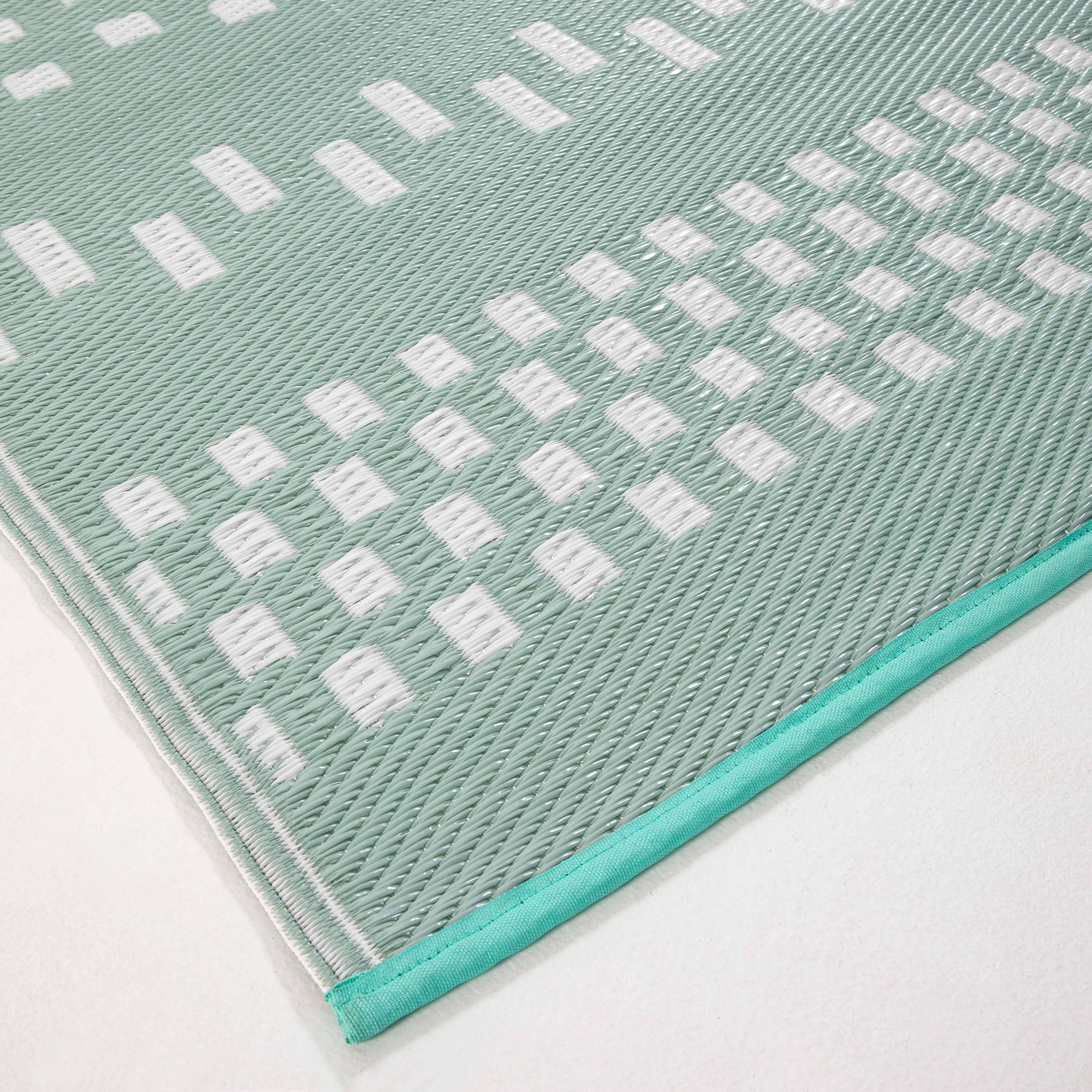 Oviala - Tapis d'extérieur en polypropylène recyclé vert 270 x 180 cm Solys - Oviala - Imagen 3
