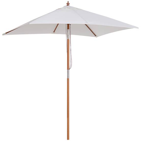 ComfortXL - Parasol rectangulaire bois massif inclinable terrasse balcon anti-UV 200x150cm crème - ComfortXL Outdoor Living - Image 2