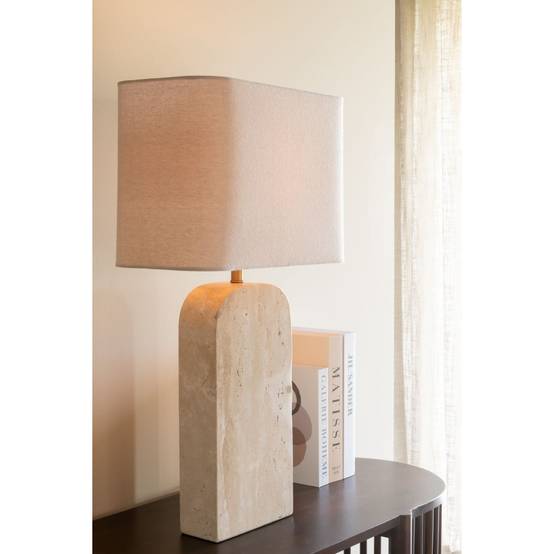 Lampe à Poser en Pierre "Travertin" 71cm Beige - Image 5