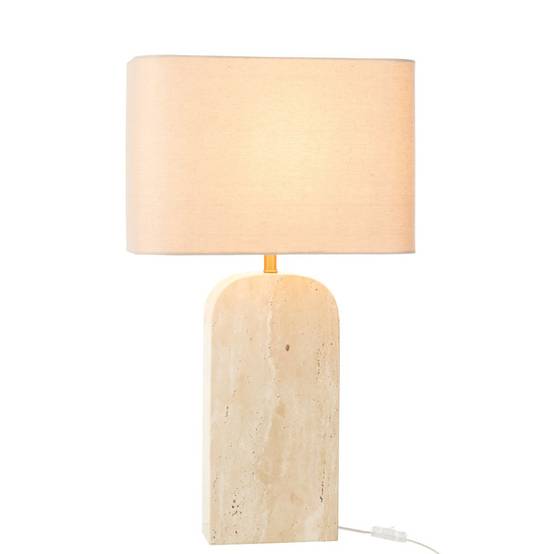 Lampe à Poser en Pierre "Travertin" 71cm Beige - Image 2