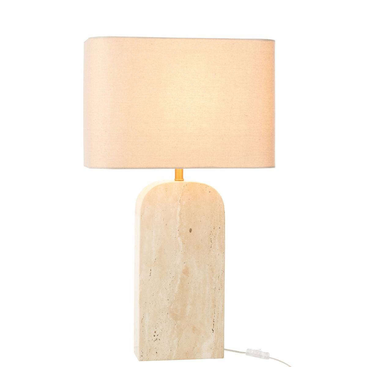 Lampe à Poser en Pierre "Travertin" 71cm Beige - Image 2