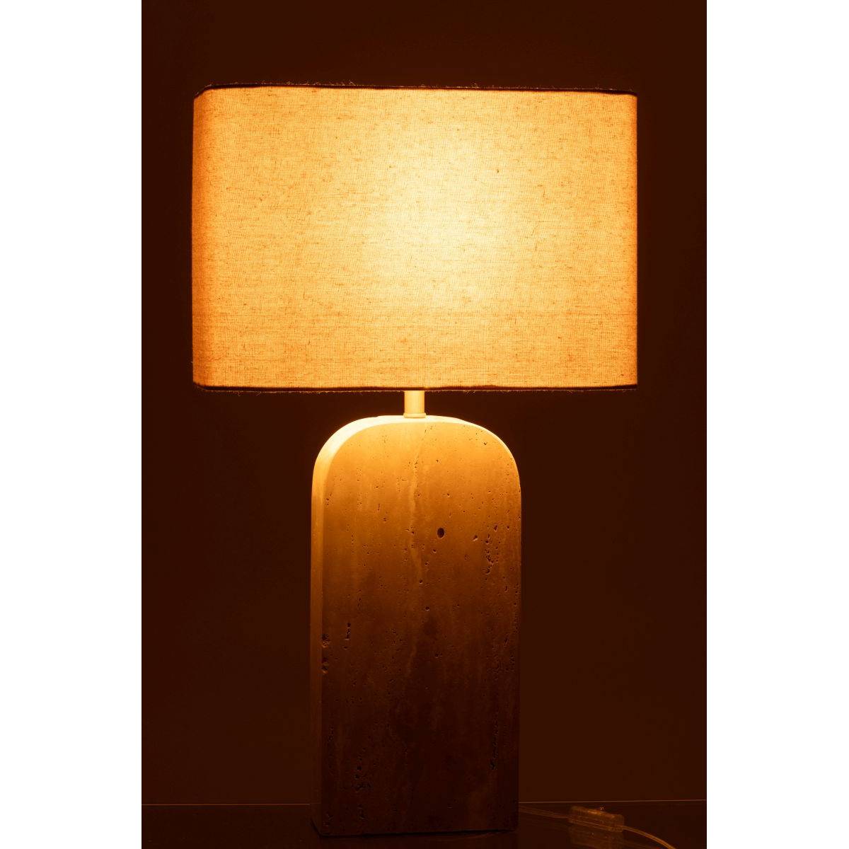 Lampe à Poser en Pierre "Travertin" 71cm Beige - Image 3
