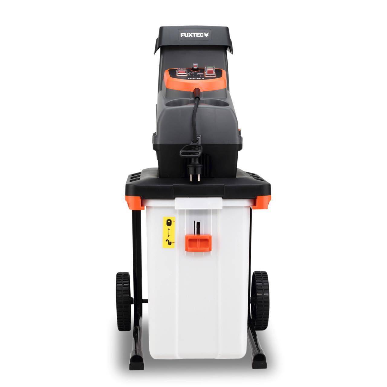 Broyeur de végétaux électrique FUXTEC FX-EGH2800B 2800 W, bac 60 L, coupe branches diametre 44mm, IPX4 - Image 4