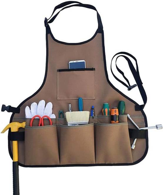 Tablier Outils de jardin avec Poches, Fermeture à Boucle Réglable - IntiMeg - Image 1