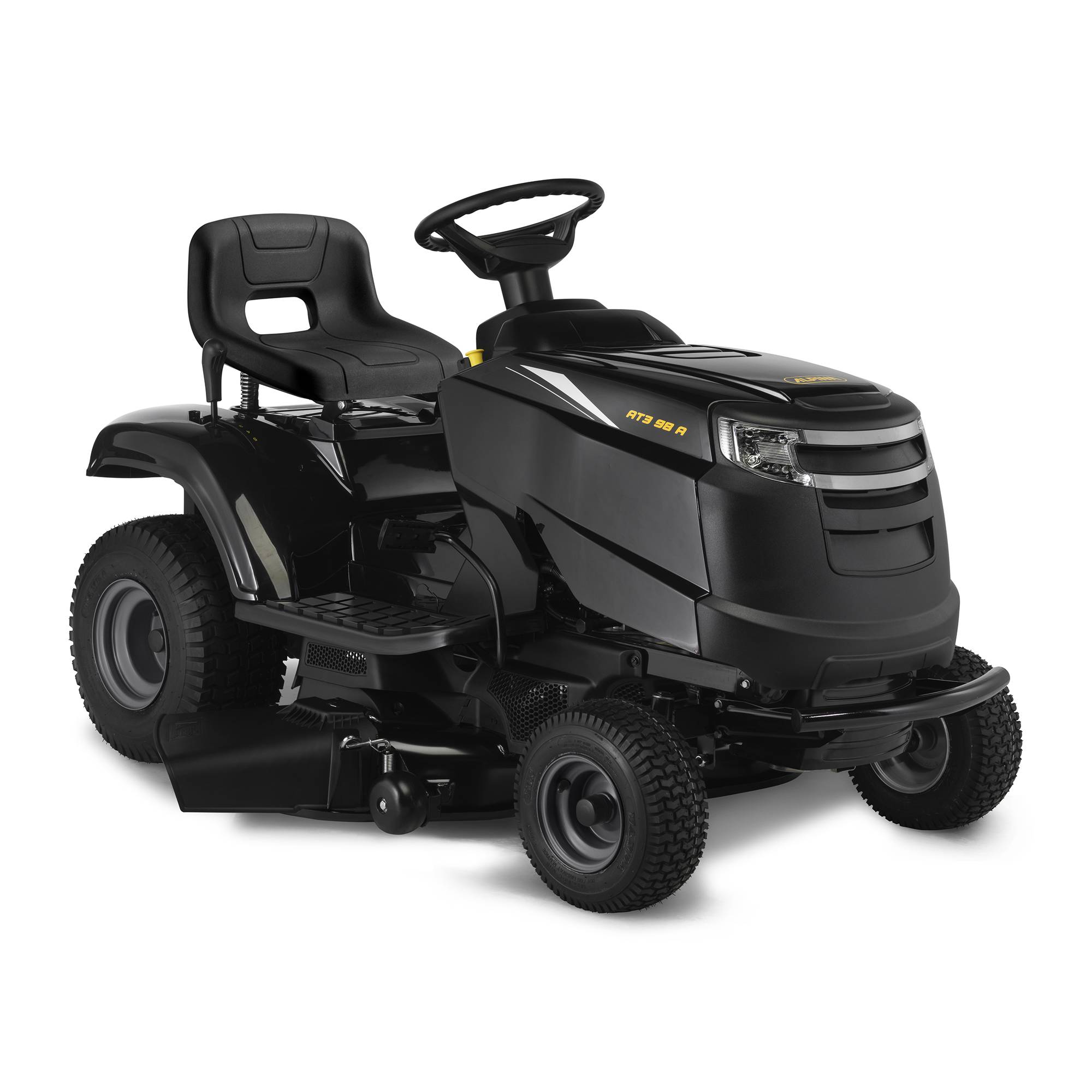 Alpina - Tracteur tondeuse AT3 98 A – Éjection latérale, coupe 98 cm, moteur STIGA 352 cm³, kit mulching inclus, démarrage électrique – Alpina - Image 1