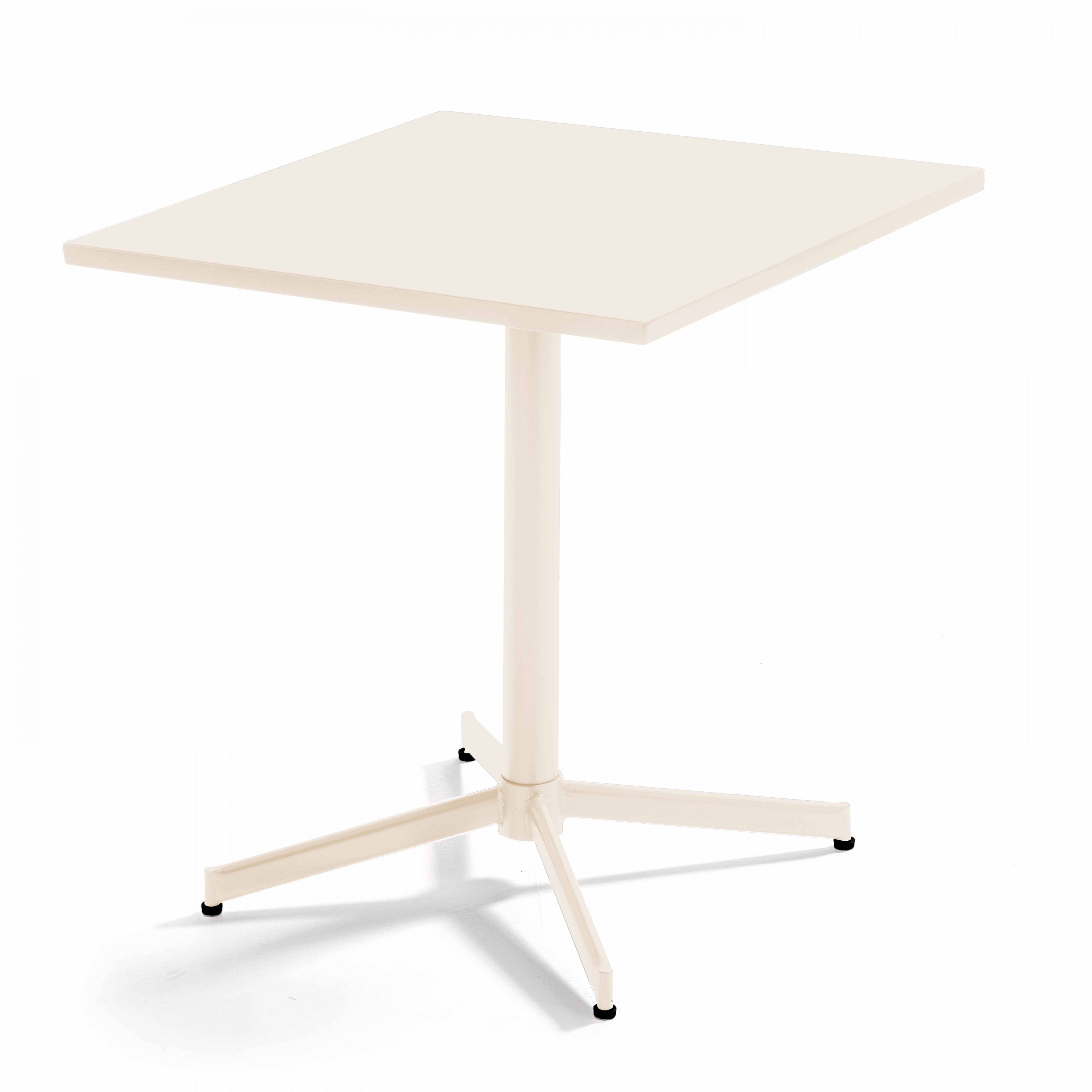 Oviala - Ensemble table carrée de jardin inclinable et 2 chaises ivoire Palavas - Oviala - Imagen 2