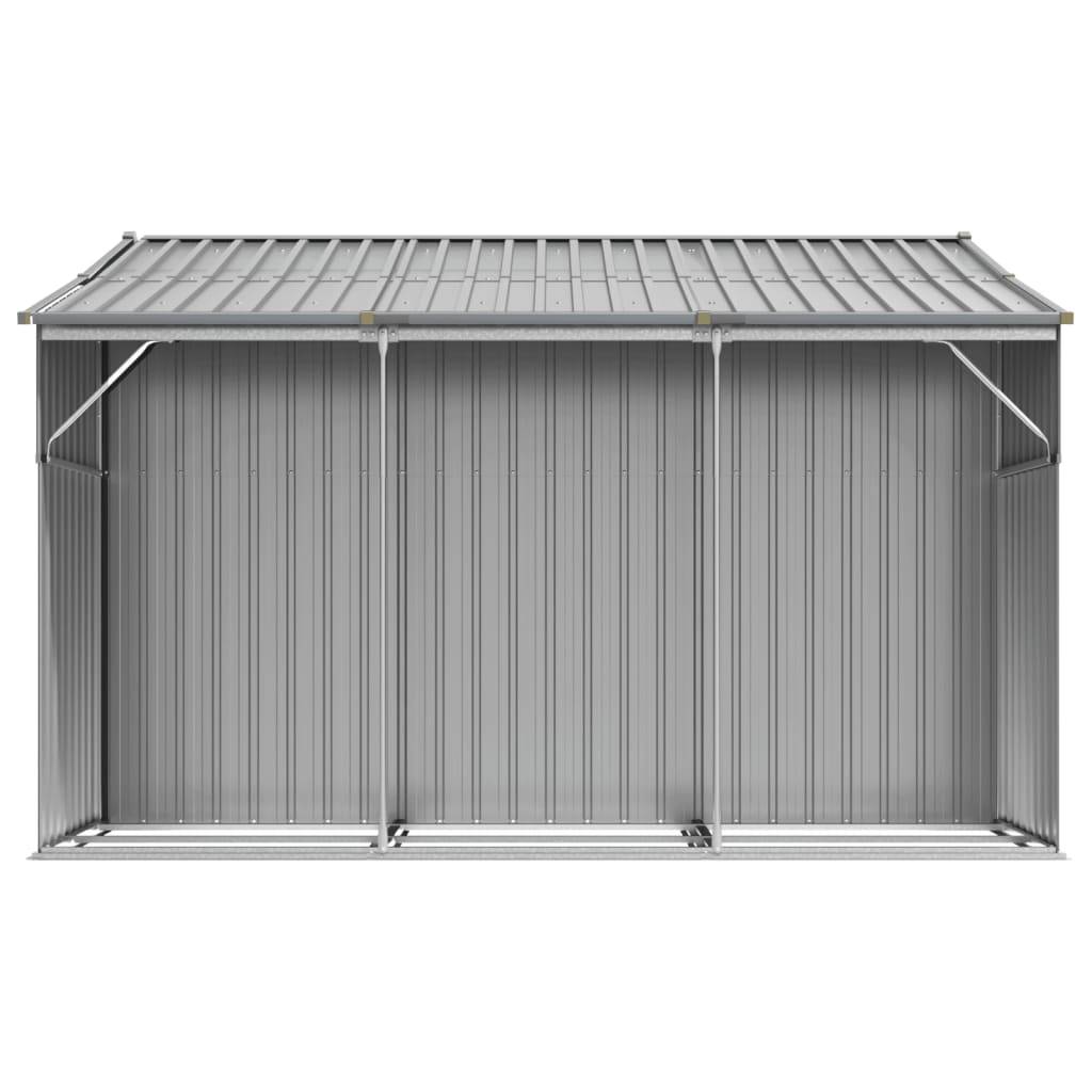 Helloshop26 - Abri de jardin cabane cabanon maison de stockage remise extérieur hangar outils robuste 277 x 279 x 179 cm acier galvanisé gris - Imagen 5