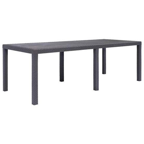 Table de jardin Plastique Marron 220 x 90 x 72 cm - PANGIVO - Image 1