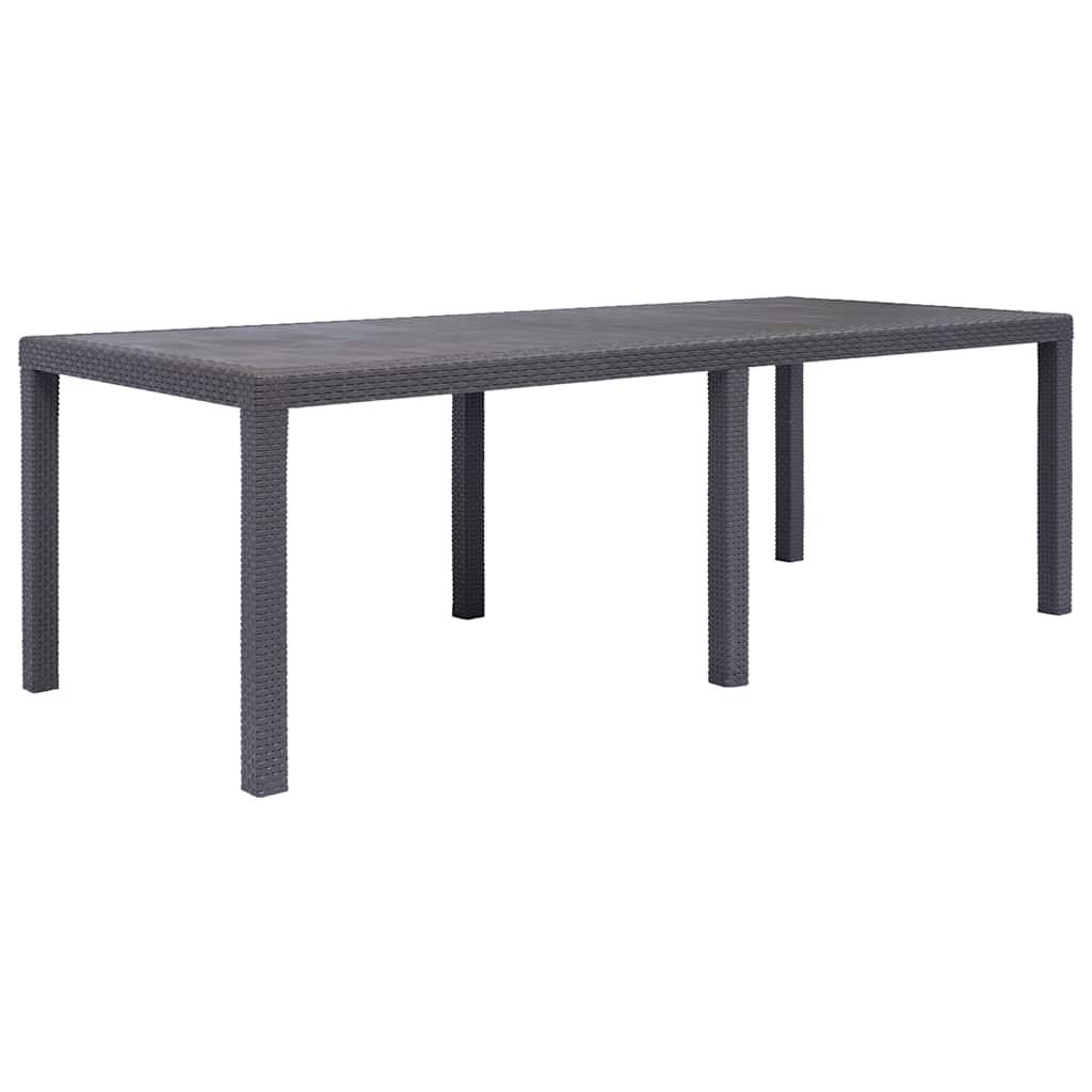Table de jardin Plastique Marron 220 x 90 x 72 cm - PANGIVO