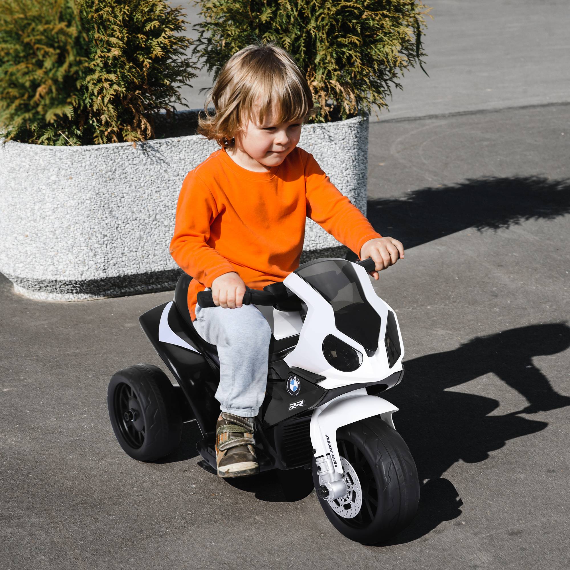Sans Marque - Moto électrique enfants 18-36 mois permis BMW S1000RR 2,5 km/h 20 kg 66x37x44 cm noire - Image 2