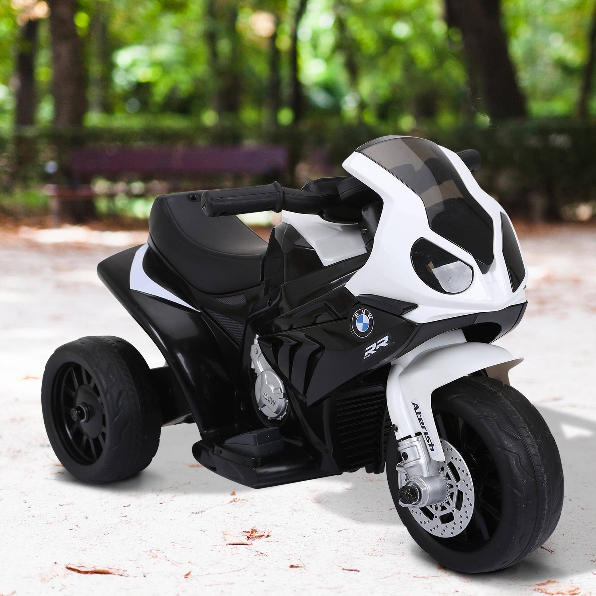 Sans Marque - Moto électrique enfants 18-36 mois permis BMW S1000RR 2,5 km/h 20 kg 66x37x44 cm noire - Image 3