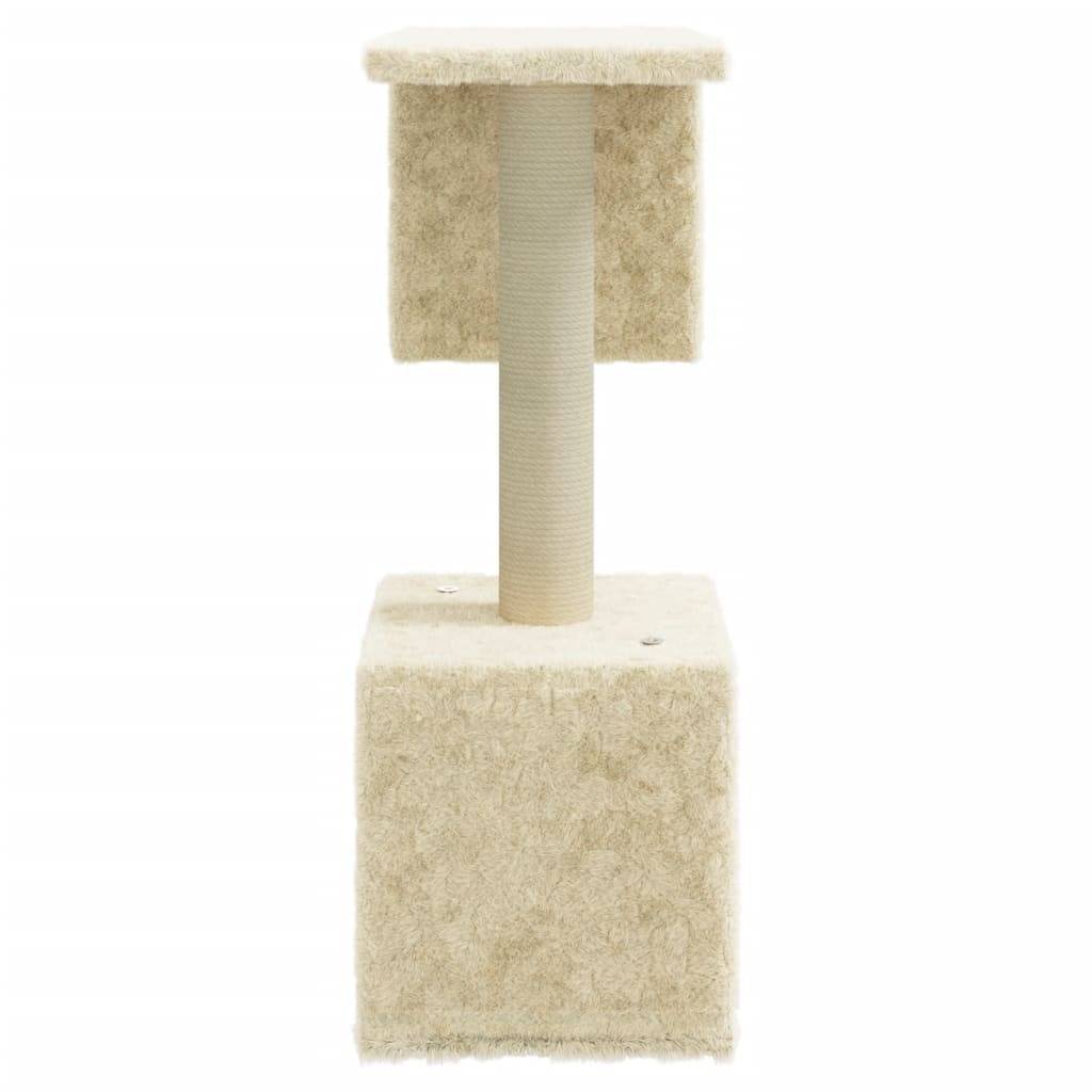 Vidaxl - Arbre à chat avec griffoirs en sisal Crème 60 cm vidaXL 171430 - Imagen 5
