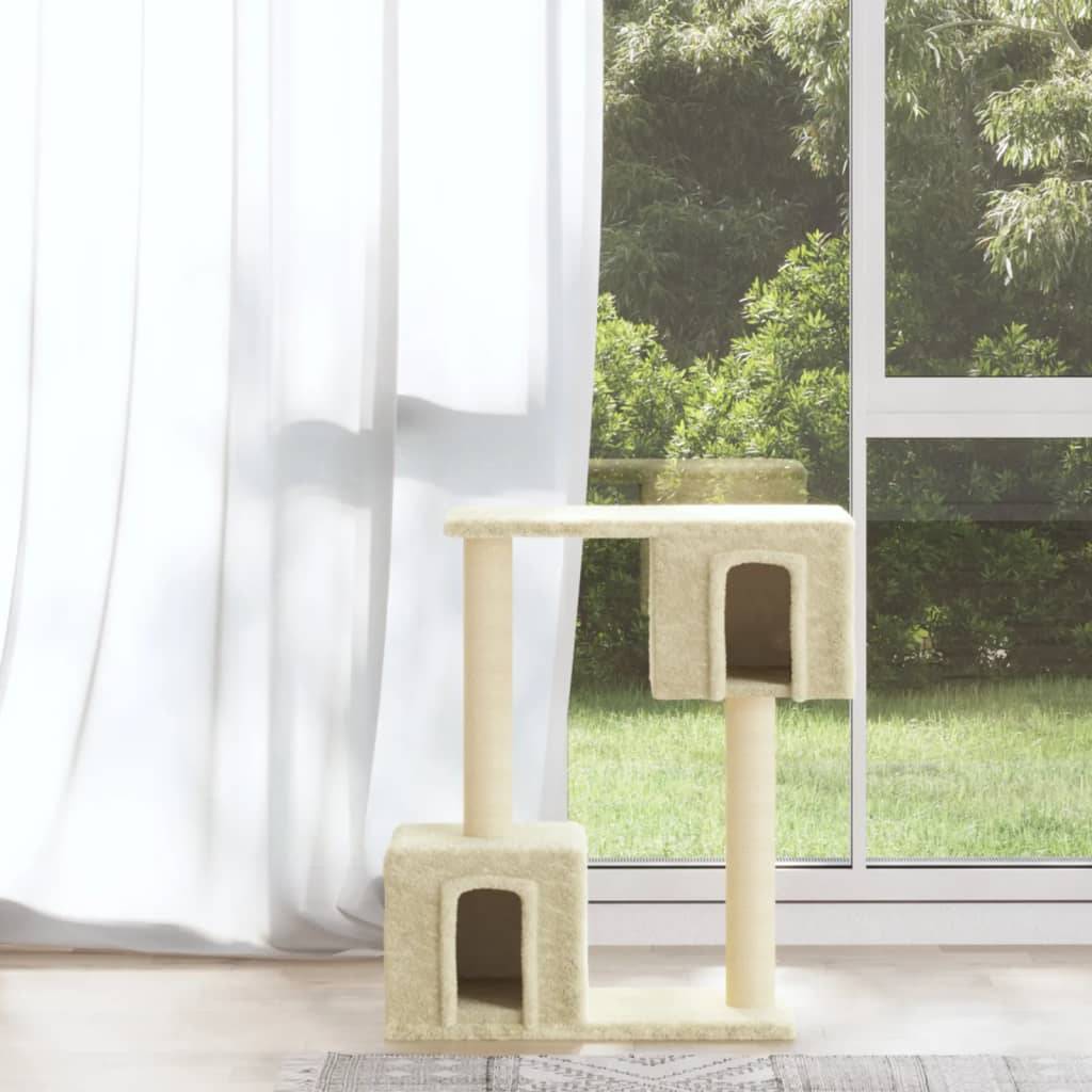 Vidaxl - Arbre à chat avec griffoirs en sisal Crème 60 cm vidaXL 171430 - Imagen 1