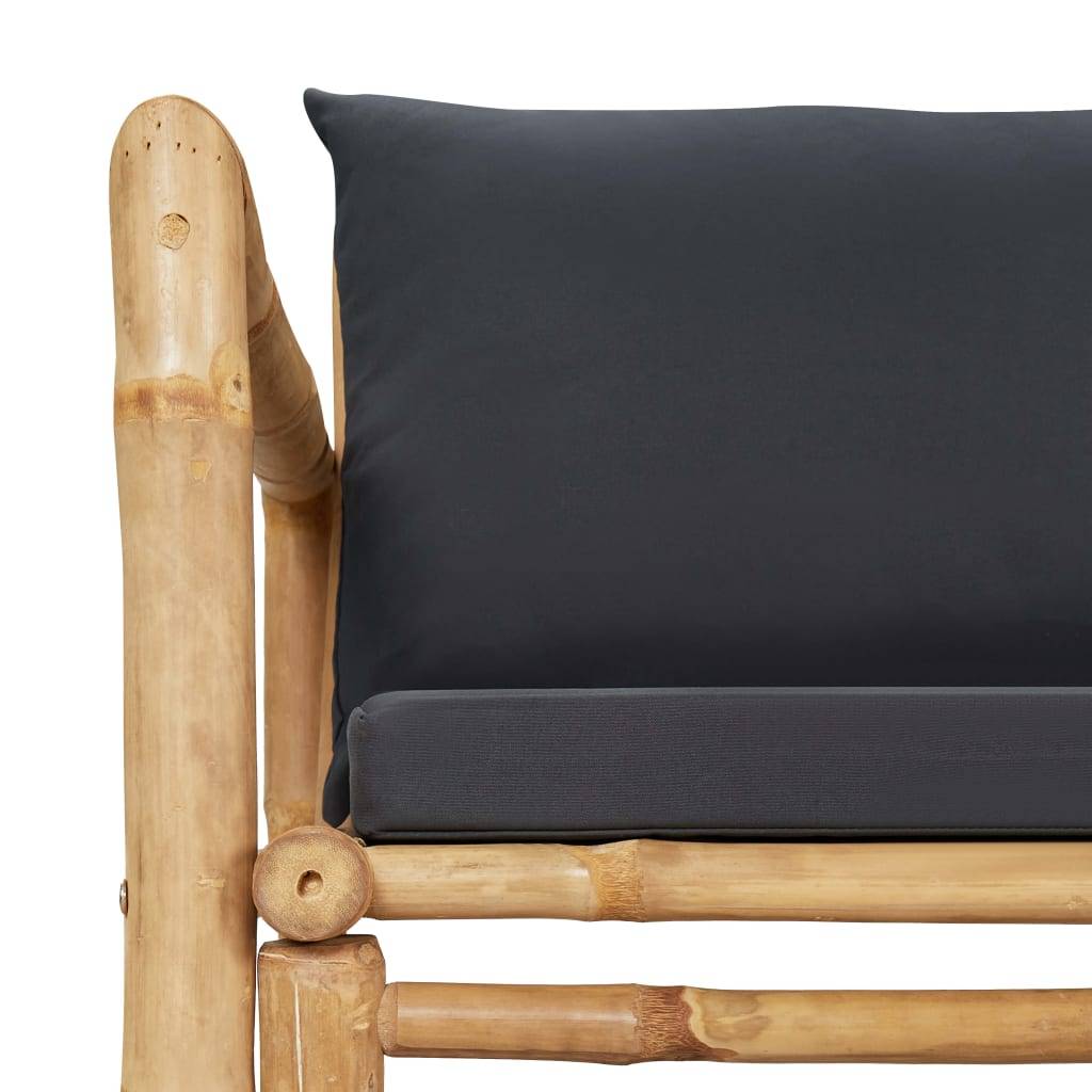 Vidaxl - Salon de jardin 4 pcs avec coussins Bambou vidaXL 315601 - Imagen 4
