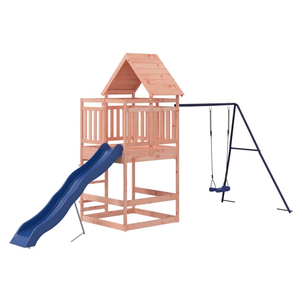 Helloshop26 - Aire de jeux d'extérieur balançoires toboggan portiques robuste jeux jardin 482 x 206 x 264 cm bois massif de douglas - Imagen 1