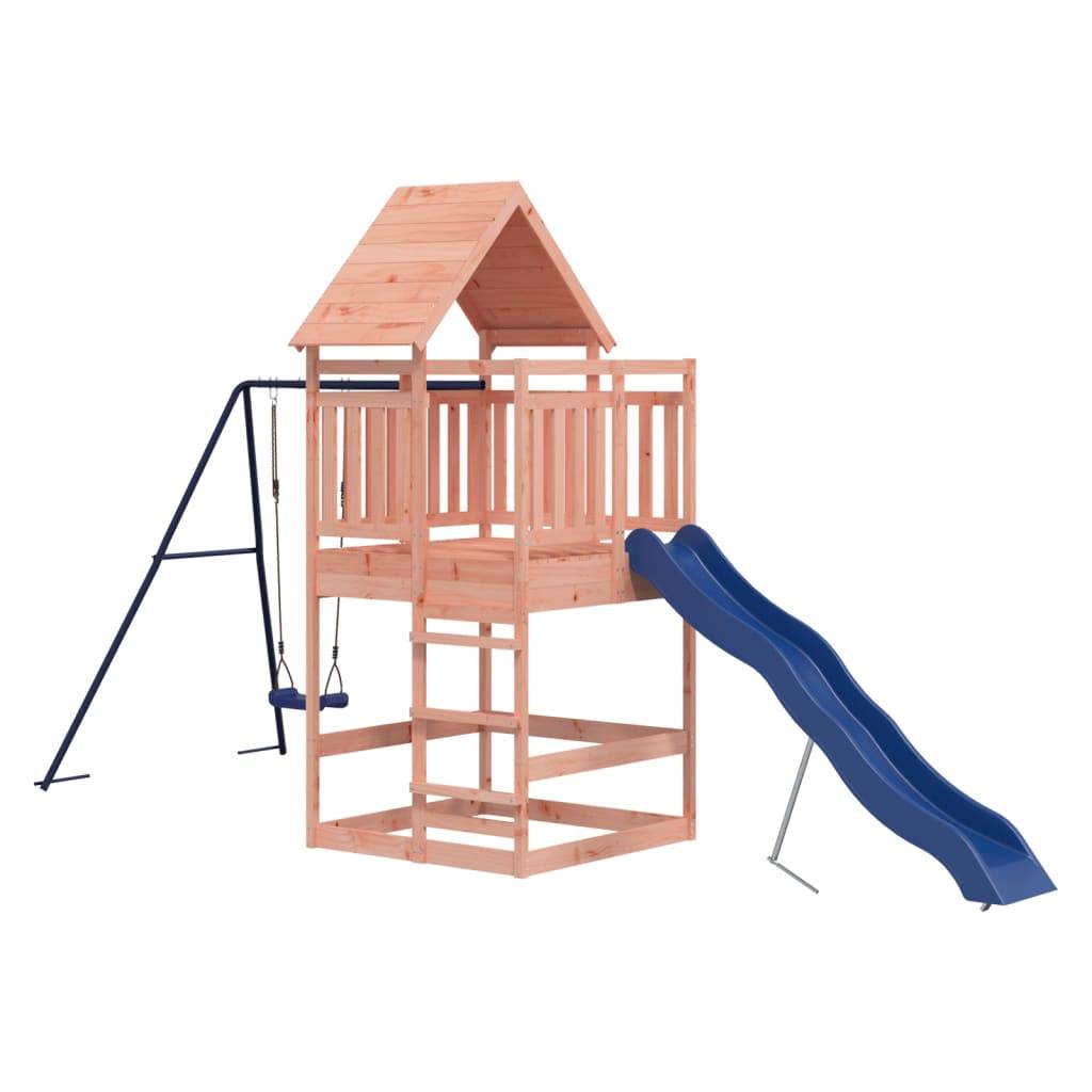 Helloshop26 - Aire de jeux d'extérieur balançoires toboggan portiques robuste jeux jardin 482 x 206 x 264 cm bois massif de douglas - Imagen 3