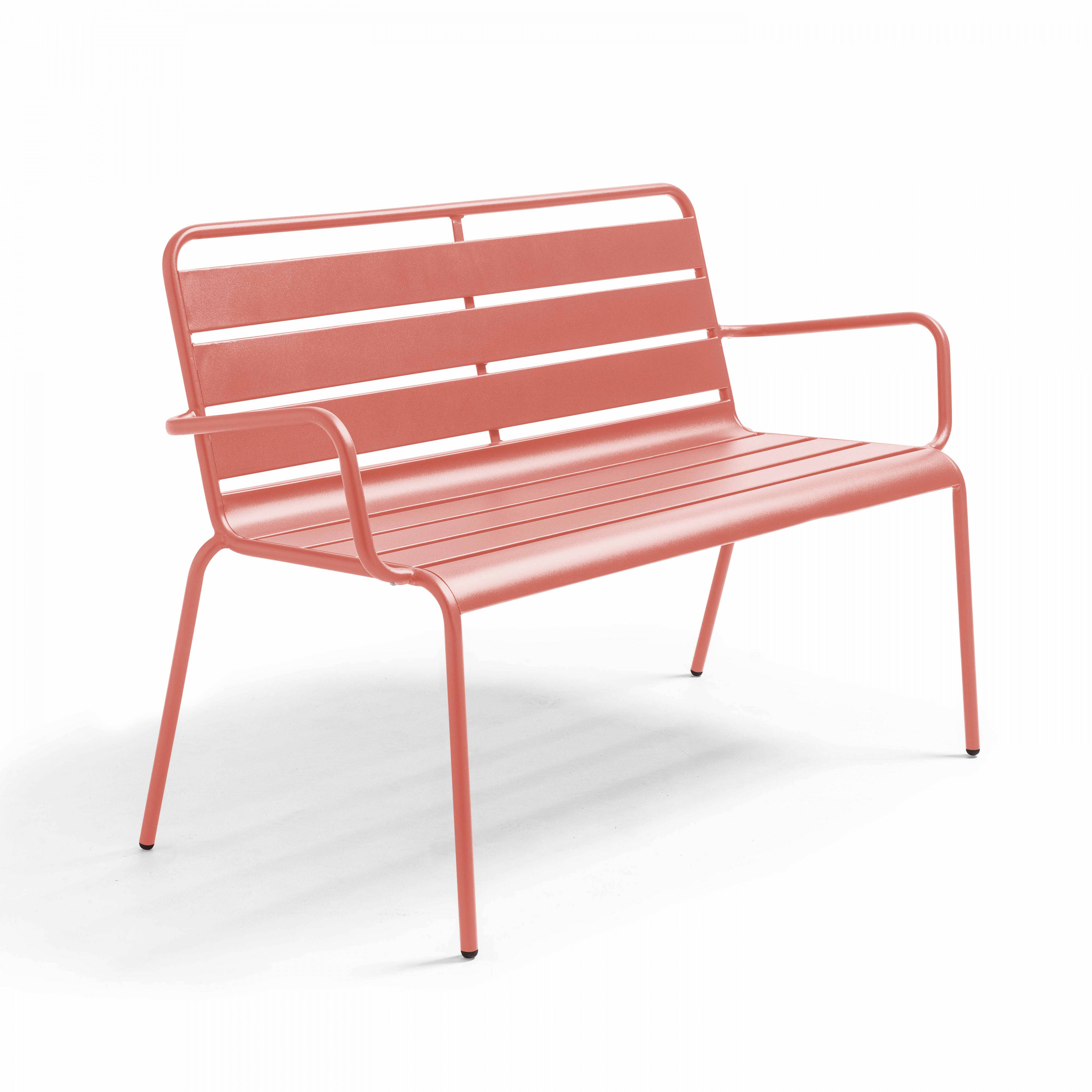 Oviala - Banc de jardin en métal argile Palavas - Oviala - Imagen 1