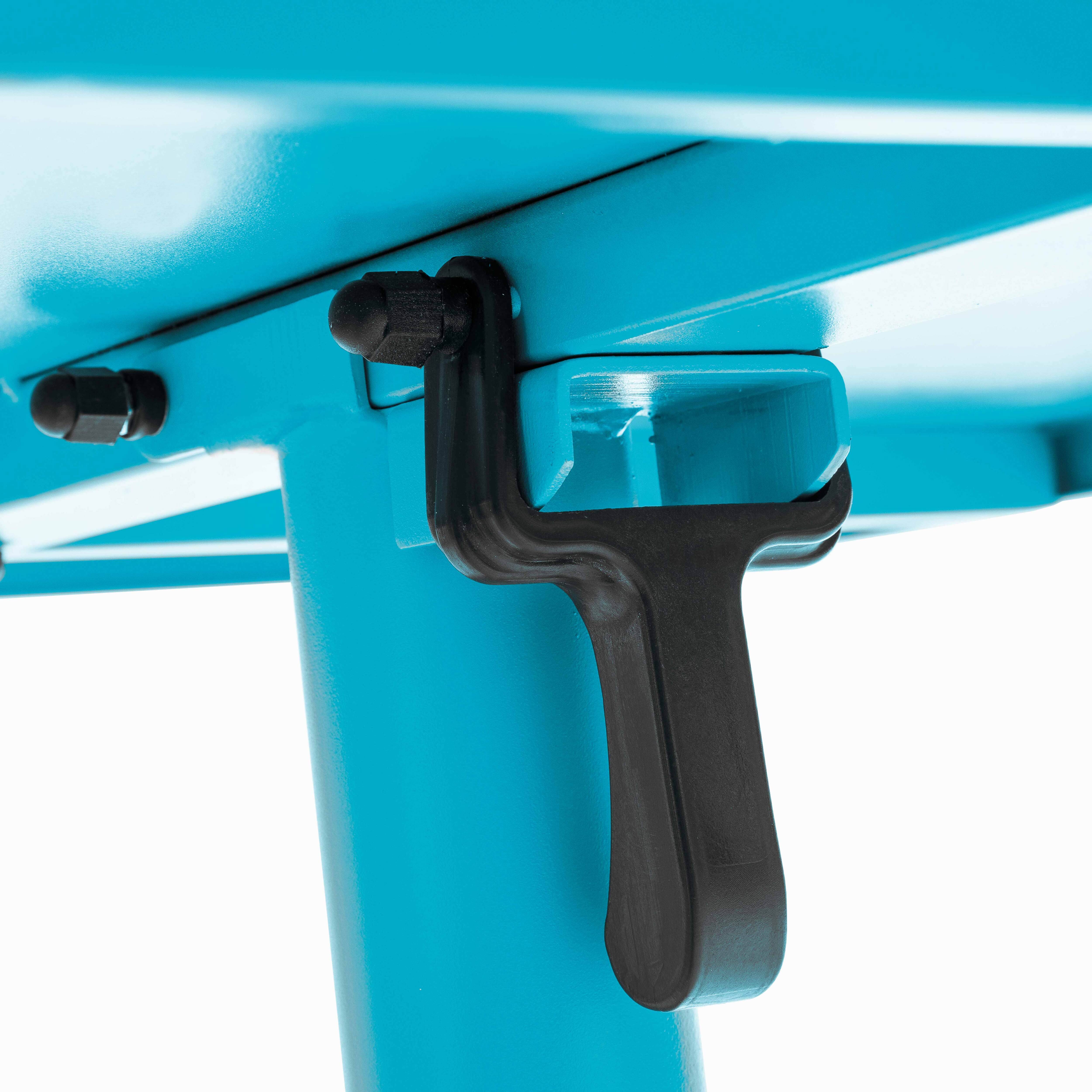 Oviala - Ensemble table de jardin carrée et 2 fauteuils métal turquoise Palavas - Oviala - Imagen 6