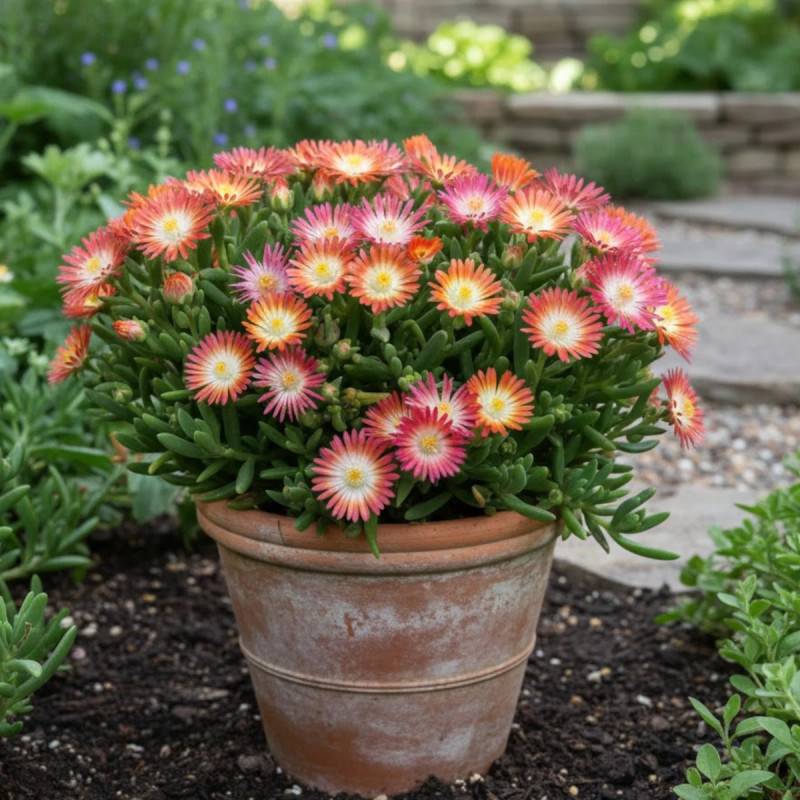 Delosperma Jewel of Desert Ruby®, Pourpier vivace à fleurs Rouge/ - feuillage Persistant - Godet - 5/20 cm - Imagen 1