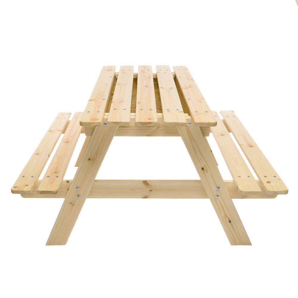 Timbela - Table Enfant pour Le Jardin 90x90xH50 cm et Chaise avec Boite de Rangement - Pour l'extérieur ou à l'intérieur - 15 mm d’épaisseur - Timbela M010-1 - Imagen 3