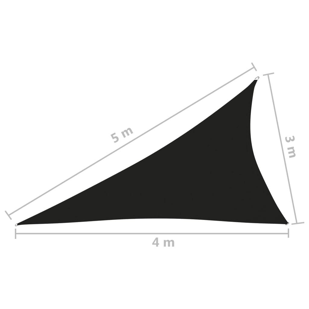 Helloshop26 - Voile toile d'ombrage parasol tissu oxford triangulaire 3 x 4 x 5 m noir - Imagen 6
