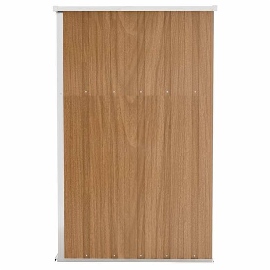 Abri de jardin 1.18m² - Cabane de jardin - Remise de jardin murale Marron 118x100x178 cm Acier galvanisé MP670 MAISON CHIC - Image 4
